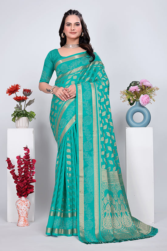 Banarasi Georgette Siroski Work Saree