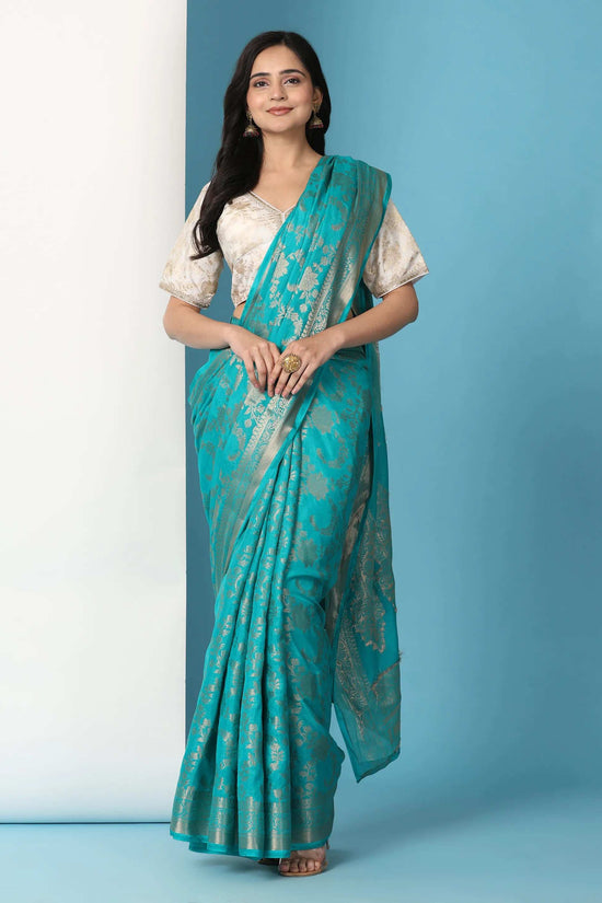 Ready to Wear Pure Banarasi Georgette Saree