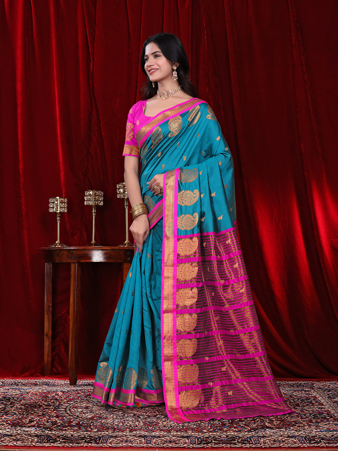Ready to Wear Jacquard Pure Silk Saree