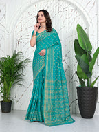 Banarasi Ready-to-Wear Jacquard Saree in Crepe Fabric