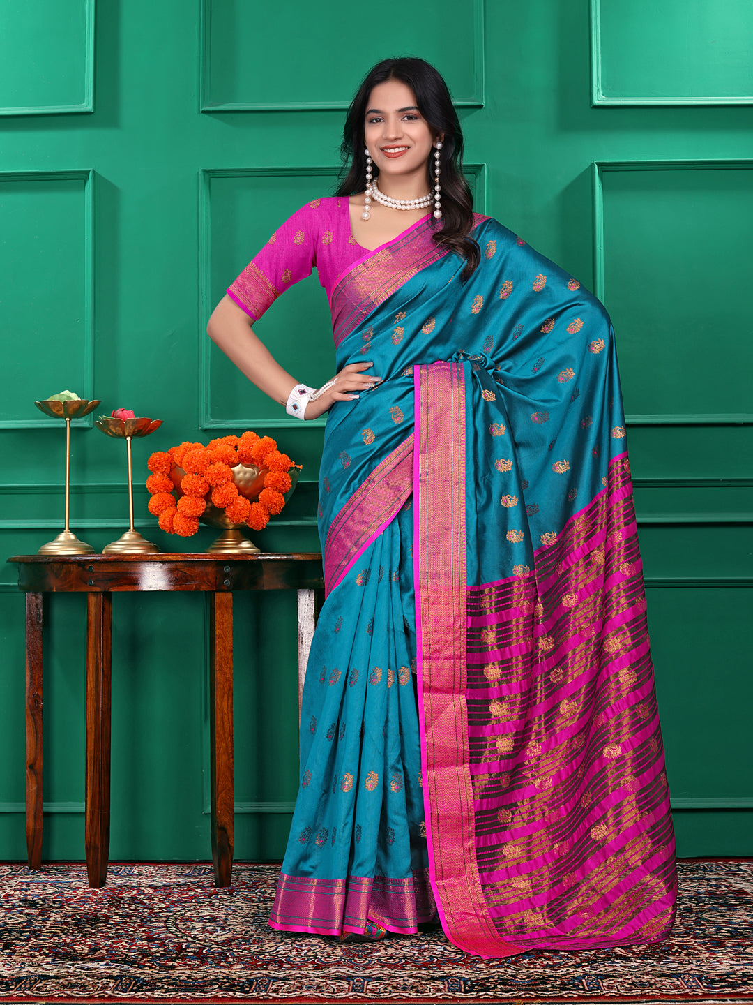 Ready to Wear Jacquard Pure Silk Saree