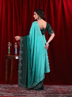 Chinon Shaded Saree with Siroski Diamond Work