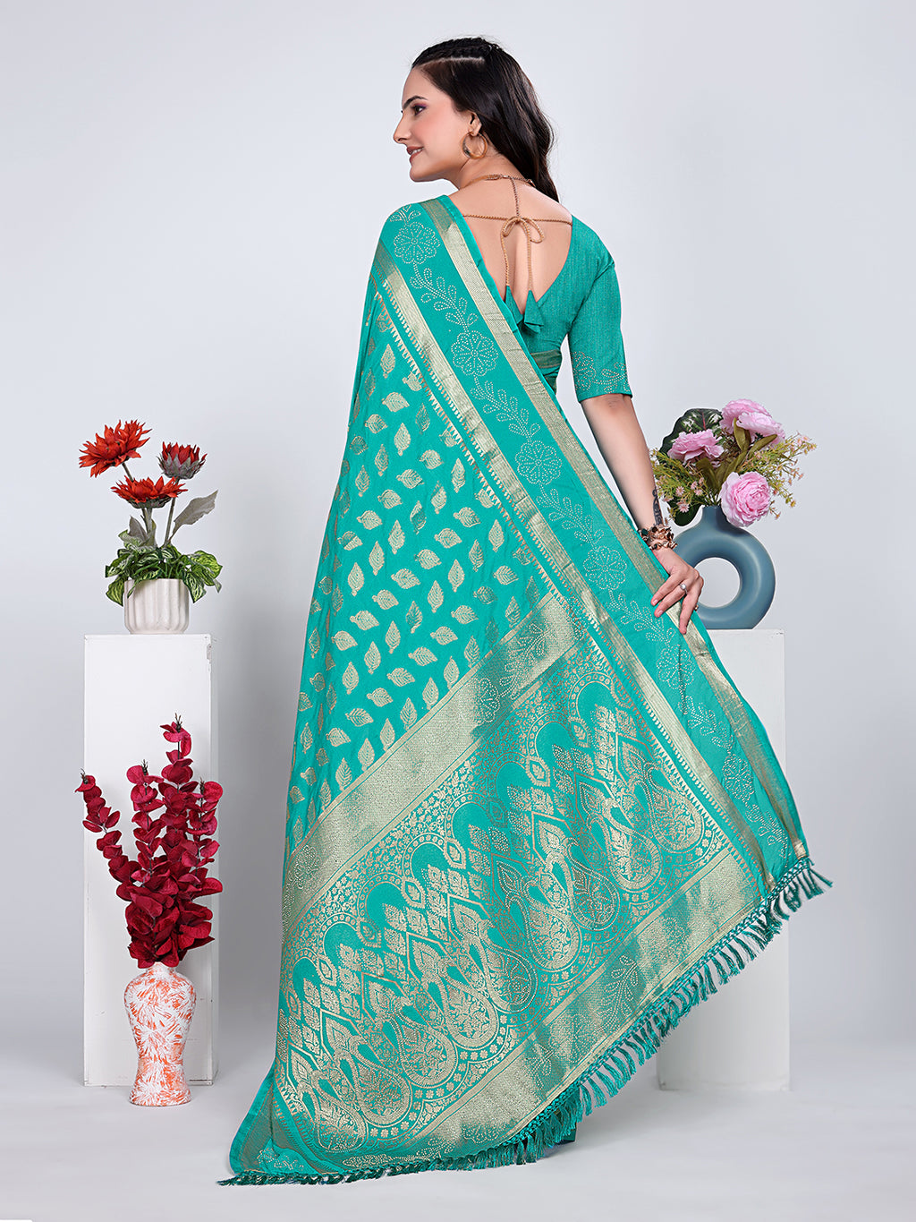 Banarasi Georgette Siroski Work Saree