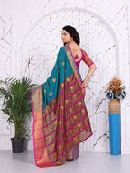Ready To Wear Pure Banarasi Silk Saree with Jacquard & Woven Weaving Work