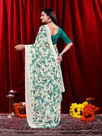 Ready-to-wear Floral Printed Georgette Saree