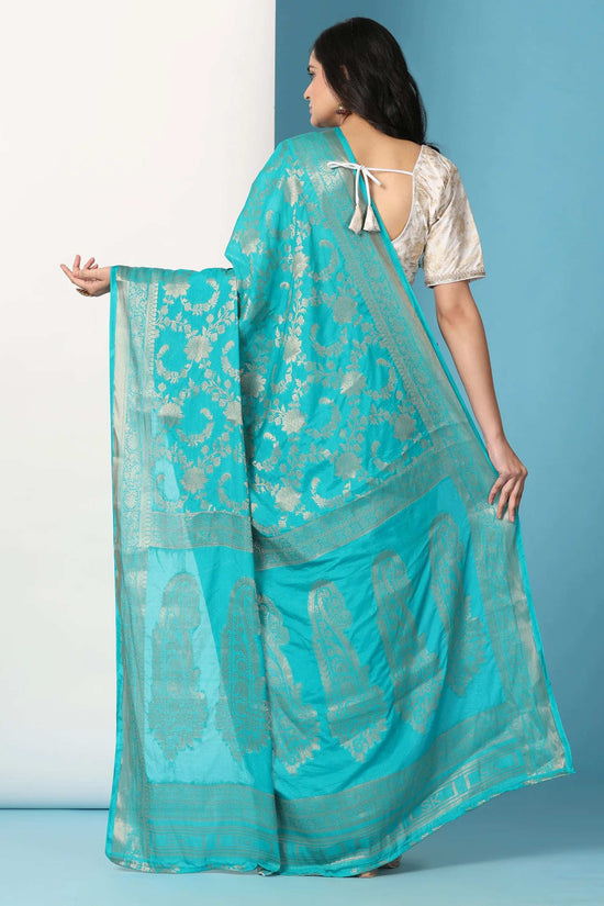 Ready to Wear Pure Banarasi Georgette Saree