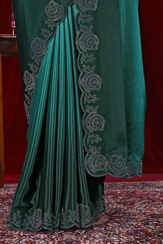 Chinon Shaded Saree with Siroski Diamond Work