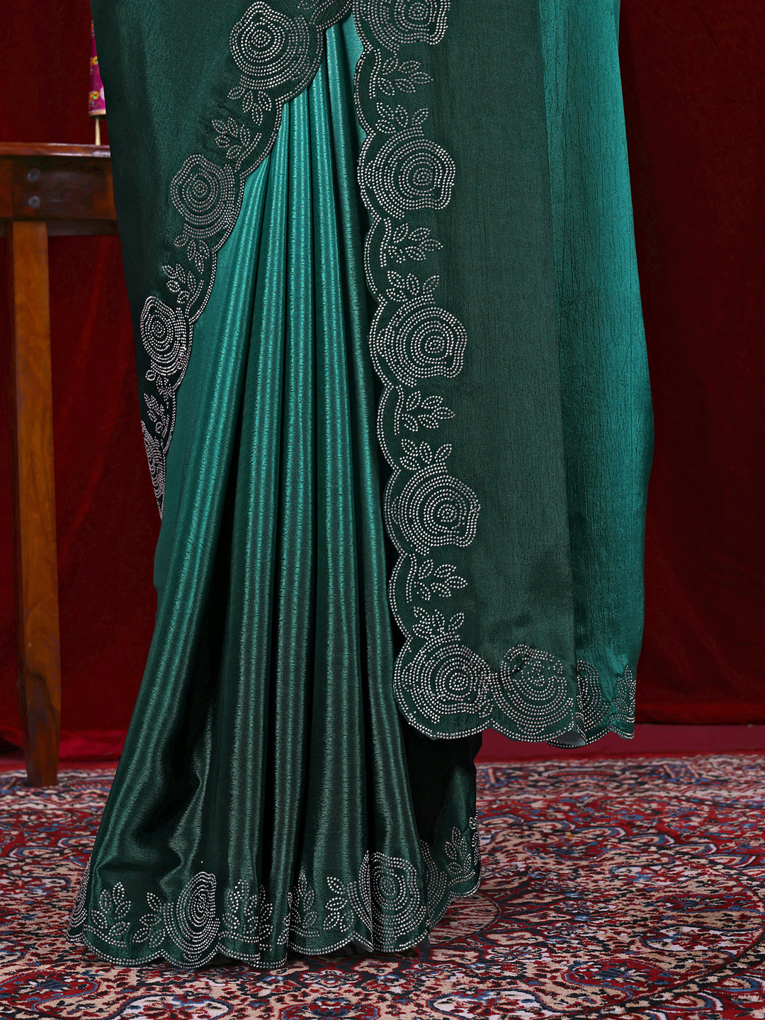 Chinon Shaded Saree with Siroski Diamond Work