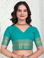 Ready-to-Wear Jacquard Saree in Crepe Banarasi Fabric