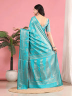 Banarasi Georgette Jacquard Saree With Embroidered Blouse