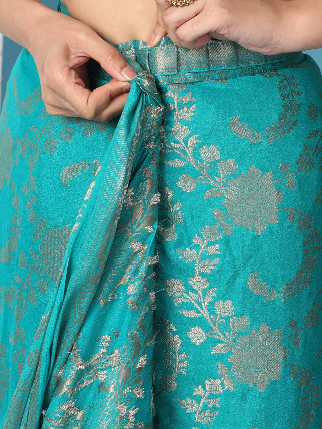 Ready to Wear Pure Banarasi Georgette Saree