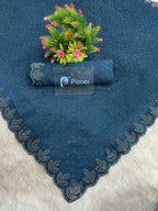 Chinon Crush Silk Saree with Siroski Diamond Work