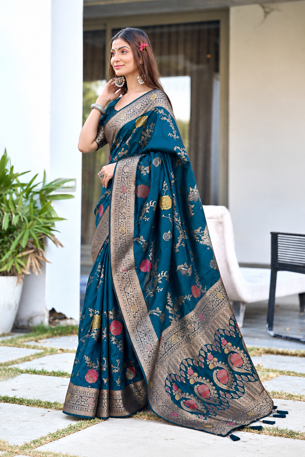 Ready to Wear Paithani Woven Pure Silk Saree