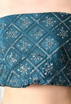 Chinon Solid Saree with Embroidered Lace Border