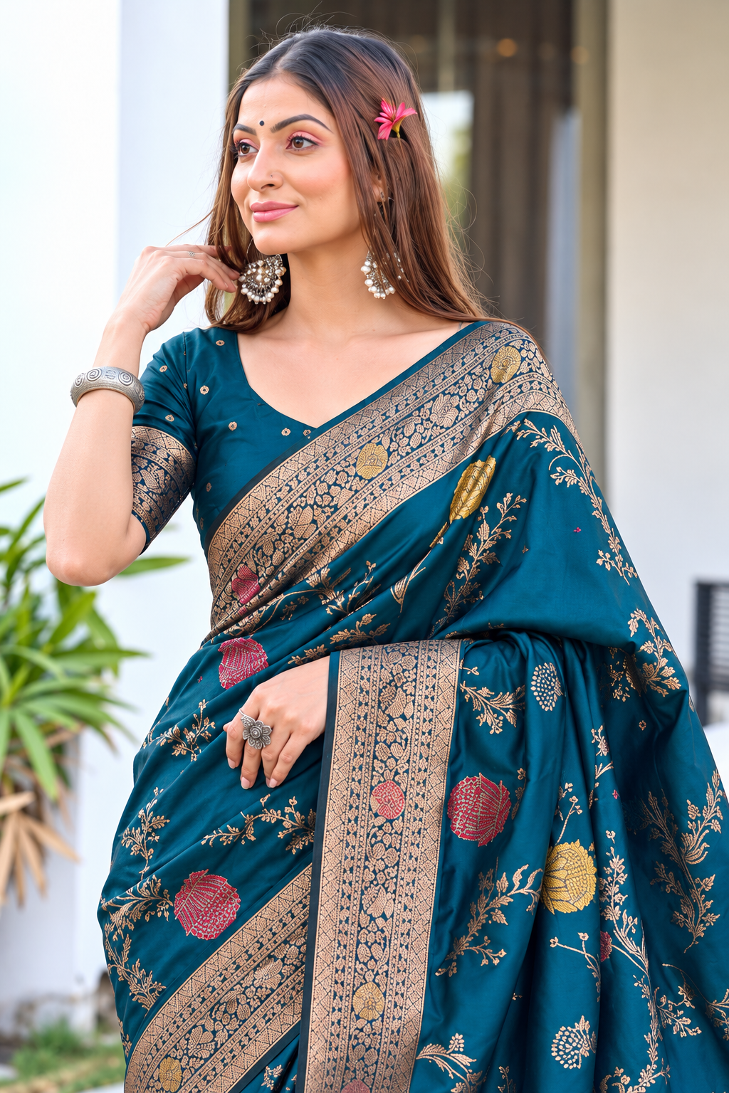 Ready to Wear Paithani Woven Pure Silk Saree