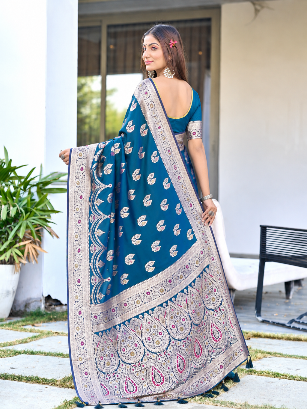 Ready to Wear Pathni Woven Pure Silk Saree