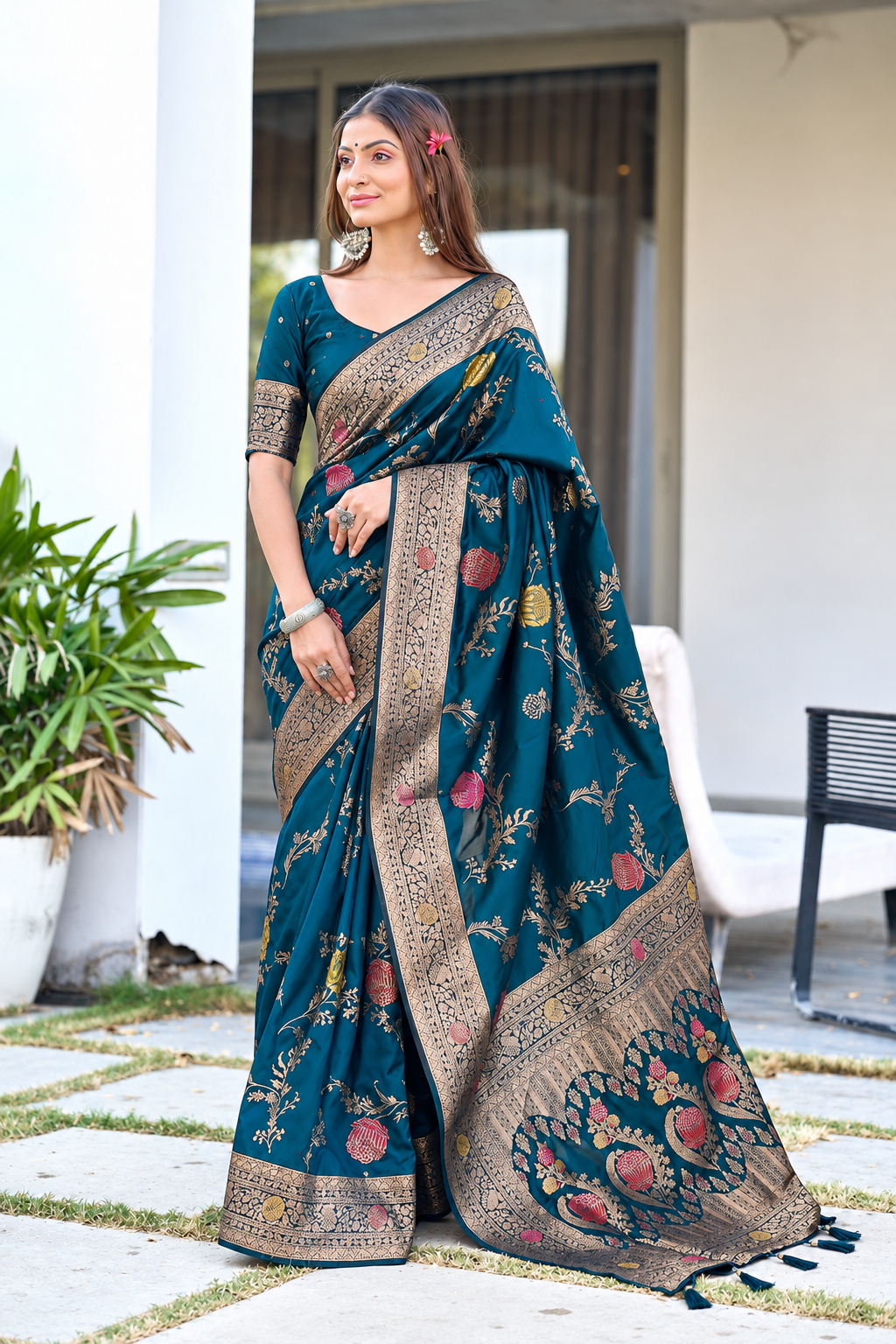 Ready to Wear Paithani Woven Pure Silk Saree