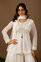 Women's Satin Kurta Set with Elegant Embroidered Design
