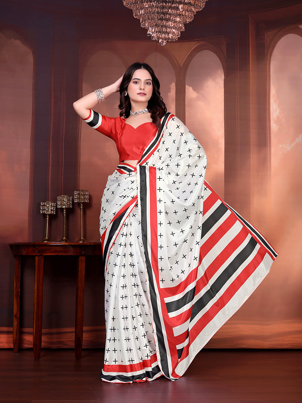 Designer Silk Saree with Stitched Blouse