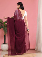 Ready To Wear Chiffon Zari Linen Saree