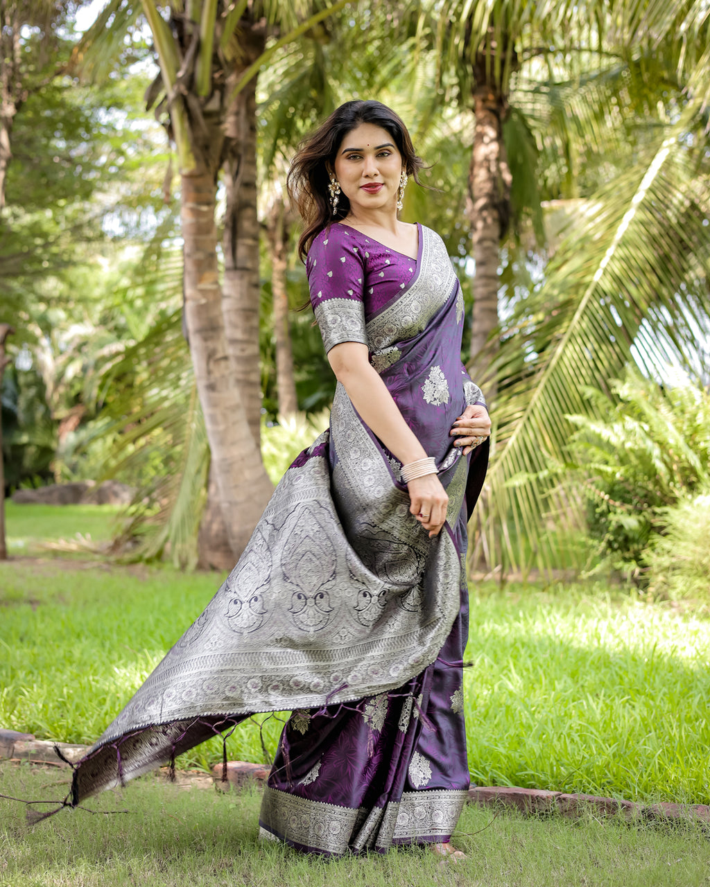 Satin Banarasi Silk Woven Saree