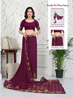 Ready-to-Wear Banarasi Jacquard Saree in Crepe Fabric