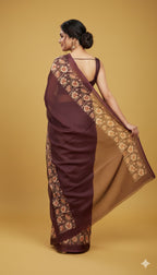 Elegant Floral Border Print Georgette Border Saree