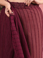 Ready To Wear Chiffon Zari Linen Saree