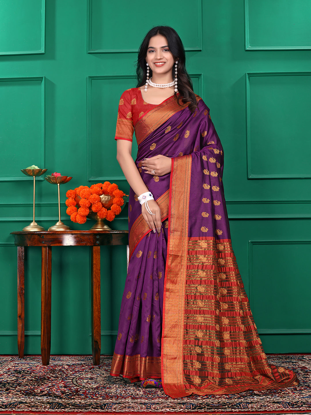 Ready to Wear Jacquard Pure Silk Saree