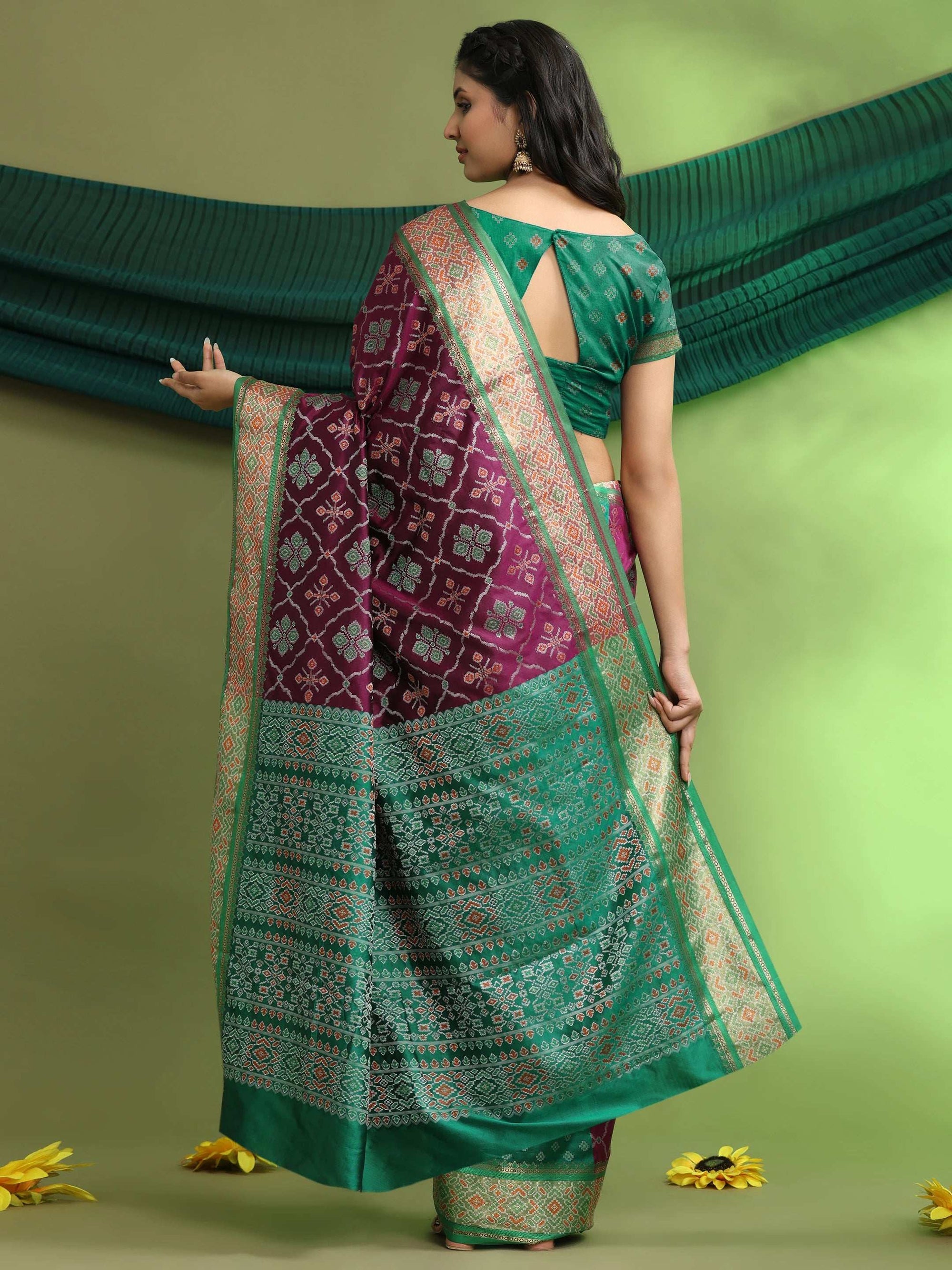 Woven Banarasi Patola Jacquard Pure Silk Saree