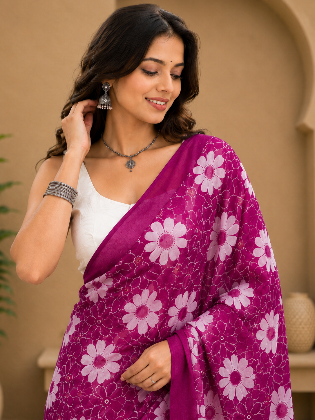 Ready to Wear Jaipuri Mul Cotton Printed Saree for Women