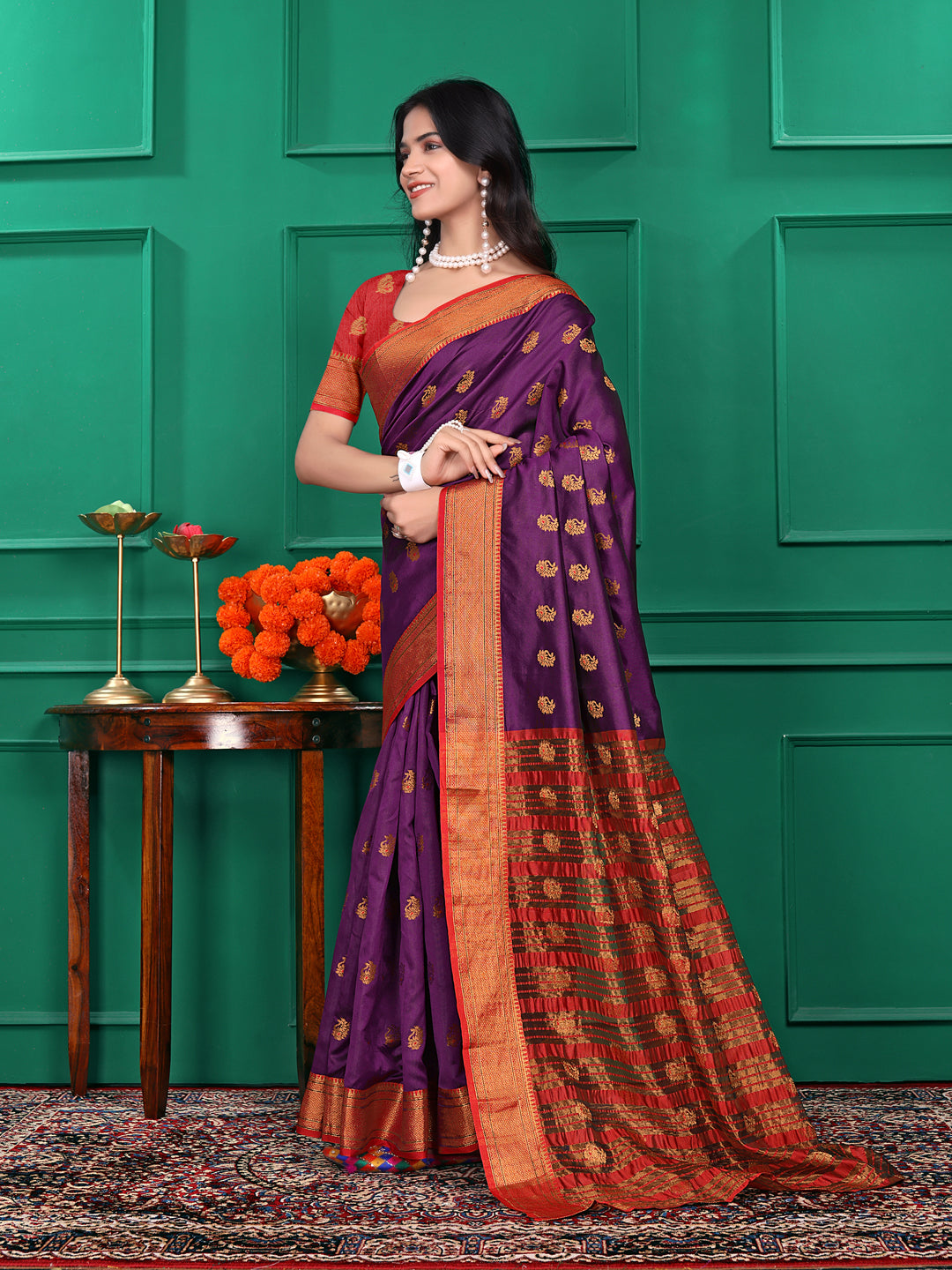 Ready to Wear Jacquard Pure Silk Saree