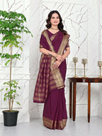 Ready-to-Wear Jacquard Saree in Crepe Banarasi Fabric
