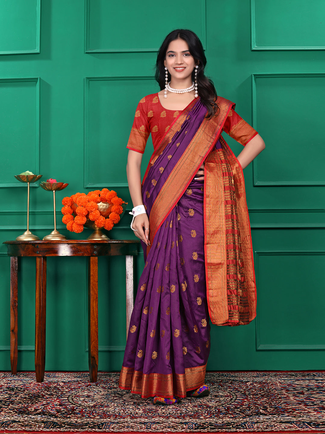 Ready to Wear Jacquard Pure Silk Saree