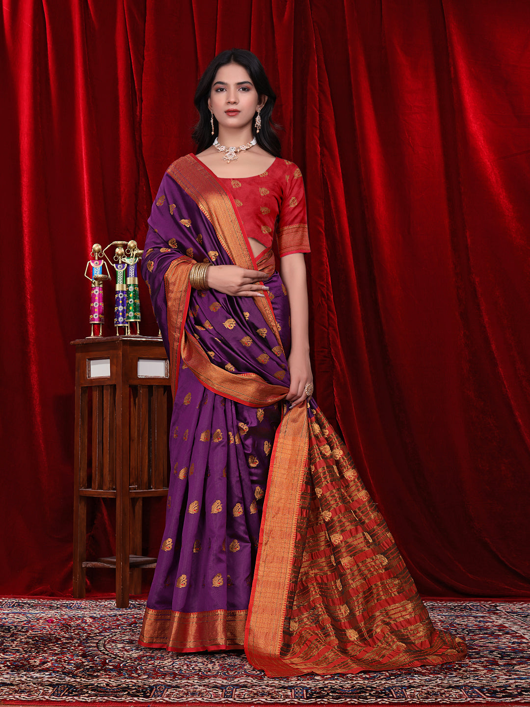Ready to Wear Jacquard Pure Silk Saree