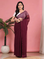 Ready To Wear Chiffon Zari Linen Saree