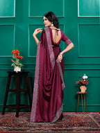Silk  Siroski  Diamond Lace Work Saree
