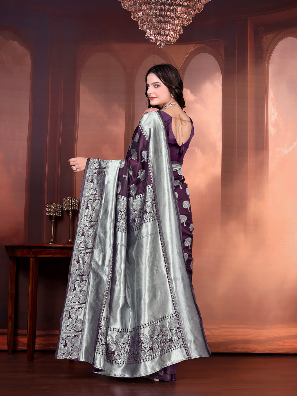 Ready to Wear Jacquard Pure Silk Saree