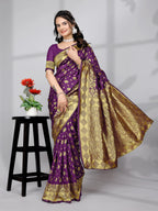 Ready to Wear Woven Banarasi Jacquard Pure Silk Saree