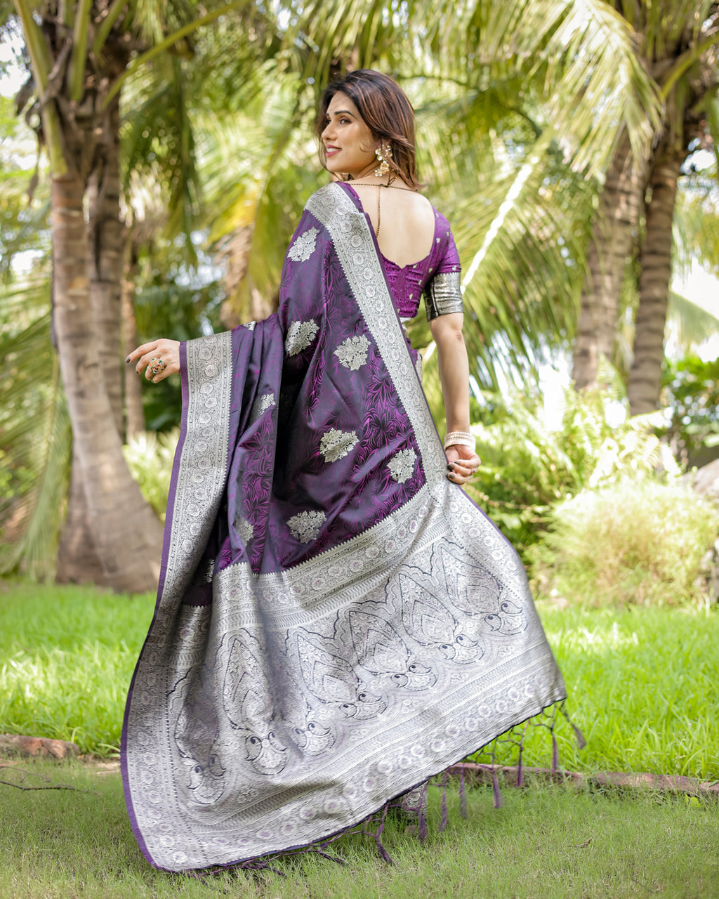 Satin Banarasi Silk Woven Saree