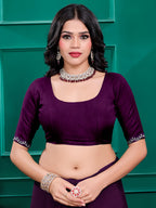 Chiffon   Siroski Daimond  Lace Work Sarees