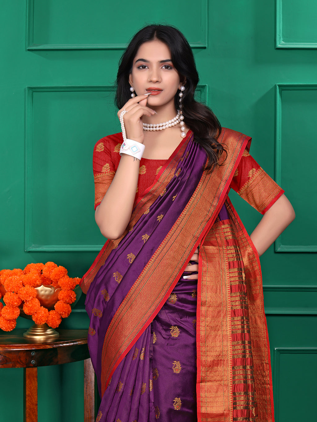 Ready to Wear Jacquard Pure Silk Saree
