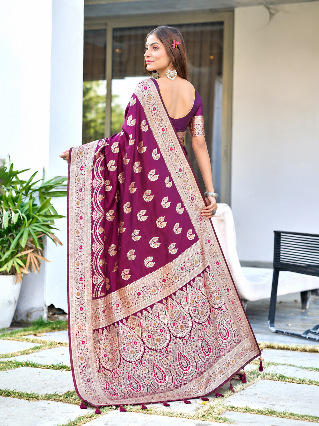Ready to Wear Pathni Woven Pure Silk Saree