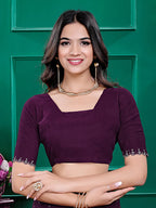 Chiffon Siroski Diamond Lace Work Saree