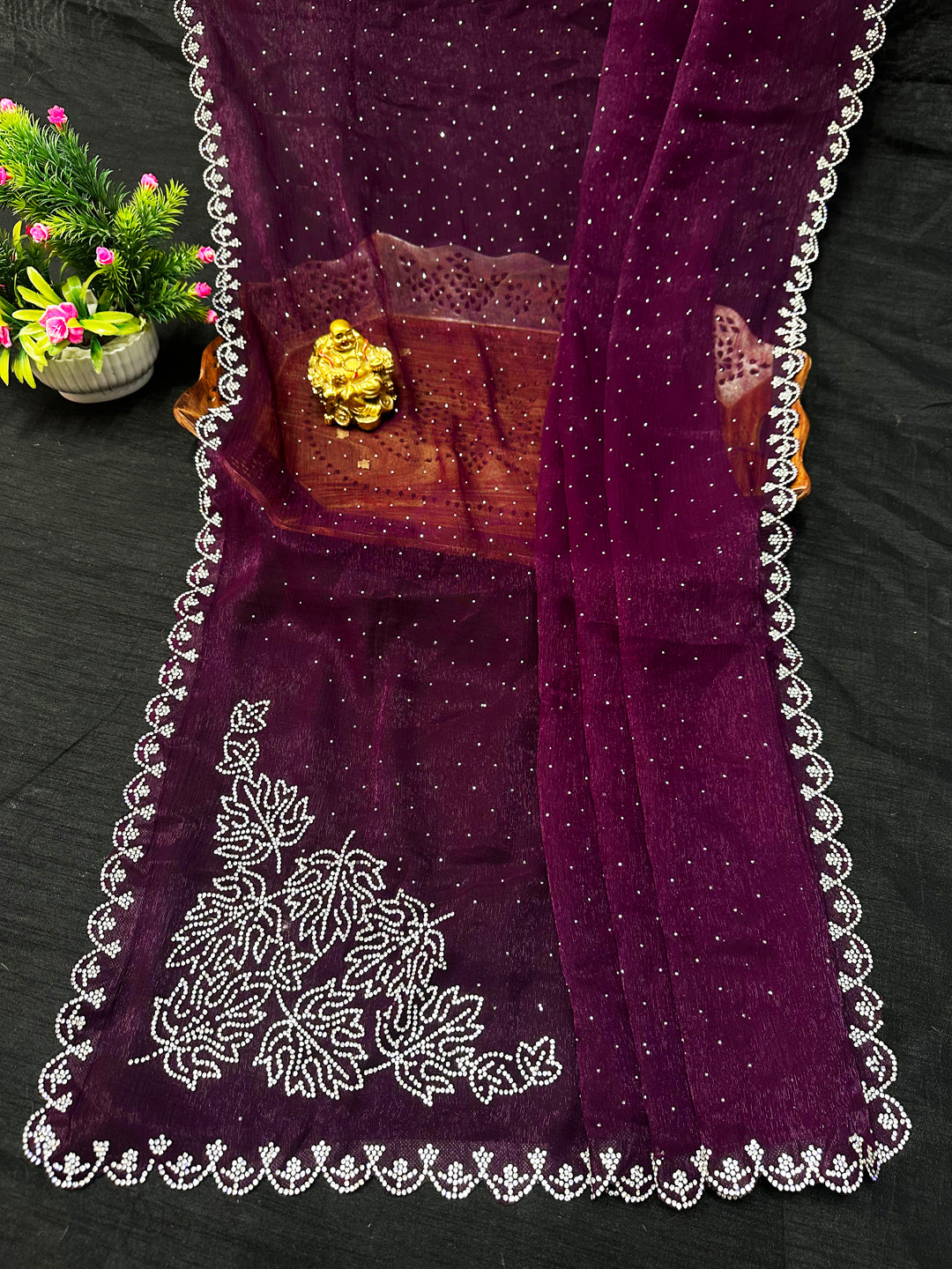 Zarkan Work Chiffon Saree for Women