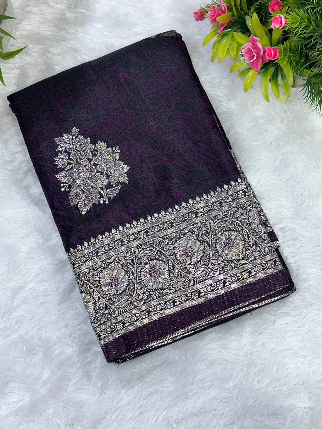 Satin Banarasi Silk Woven Saree