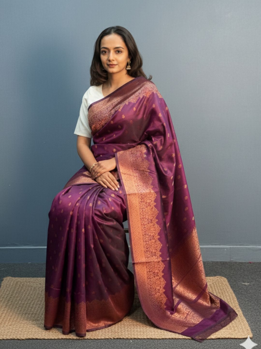 Elegant Patola Print Jacquard Woven Cotton Silk Saree with Zari Butta Work