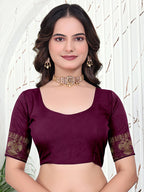 Ready-to-Wear Banarasi Jacquard Saree in Crepe Fabric