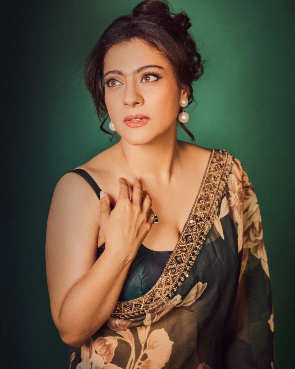 Bollywood Style Georgette Digital Print Saree with Embroidery & Satin Blouse