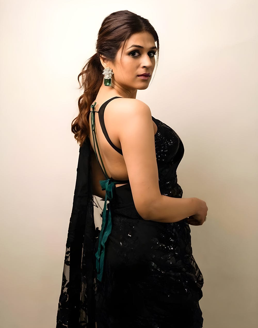 Georgette Multi Embroidery Saree with Banglori Embroidered Blouse Piece